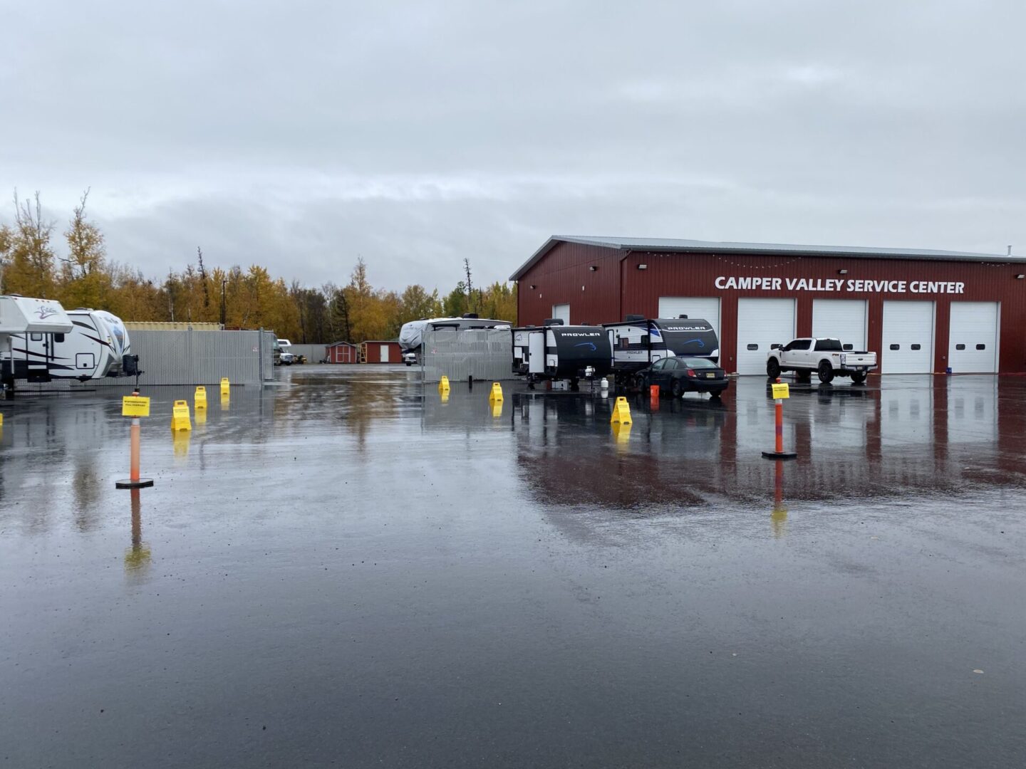 Panoramic view of the Camper Valley Service Center