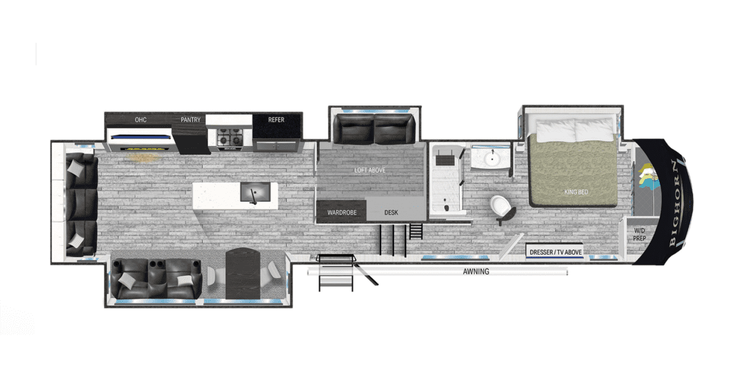 2024 BIGHORN 3880 MD 5TH WHEEL Camper Valley RV