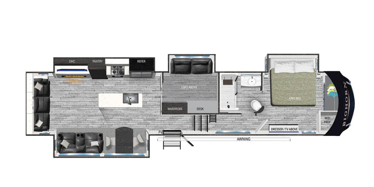 2024 BIGHORN 3880 MD 5TH WHEEL Camper Valley RV